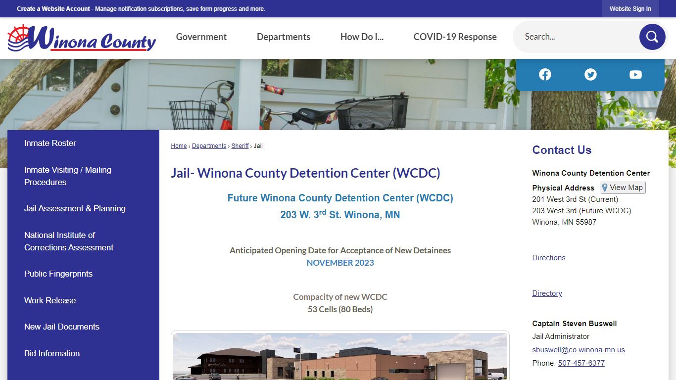 Jail- Winona County Detention Center (WCDC)
